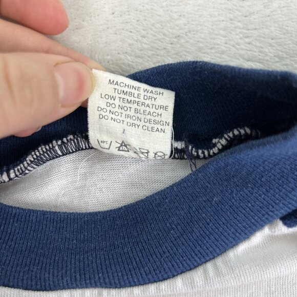 VTG University Of Alberta T Shirt Red Stripe White Blue Adult M* Velva Sheen - Picture 4 of 7